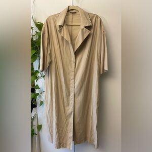 COS cotton khaki beige shirt dress small
